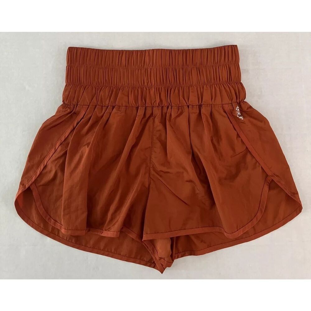 Free People Movement Ob1128291 Women's Sz M Red Earth/Rust The Way Home Shorts